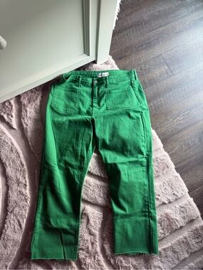 Zara Green Straight-Leg Women's Jeans